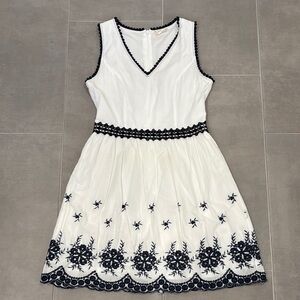 Altar’d State Navy & White Embroidered SunDress